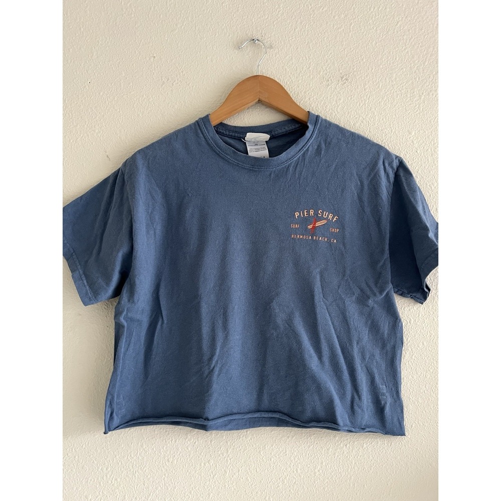 Coastal Classics Pier Surf Hermosa Beach CA Top Cut Out Women's Medium Cropped